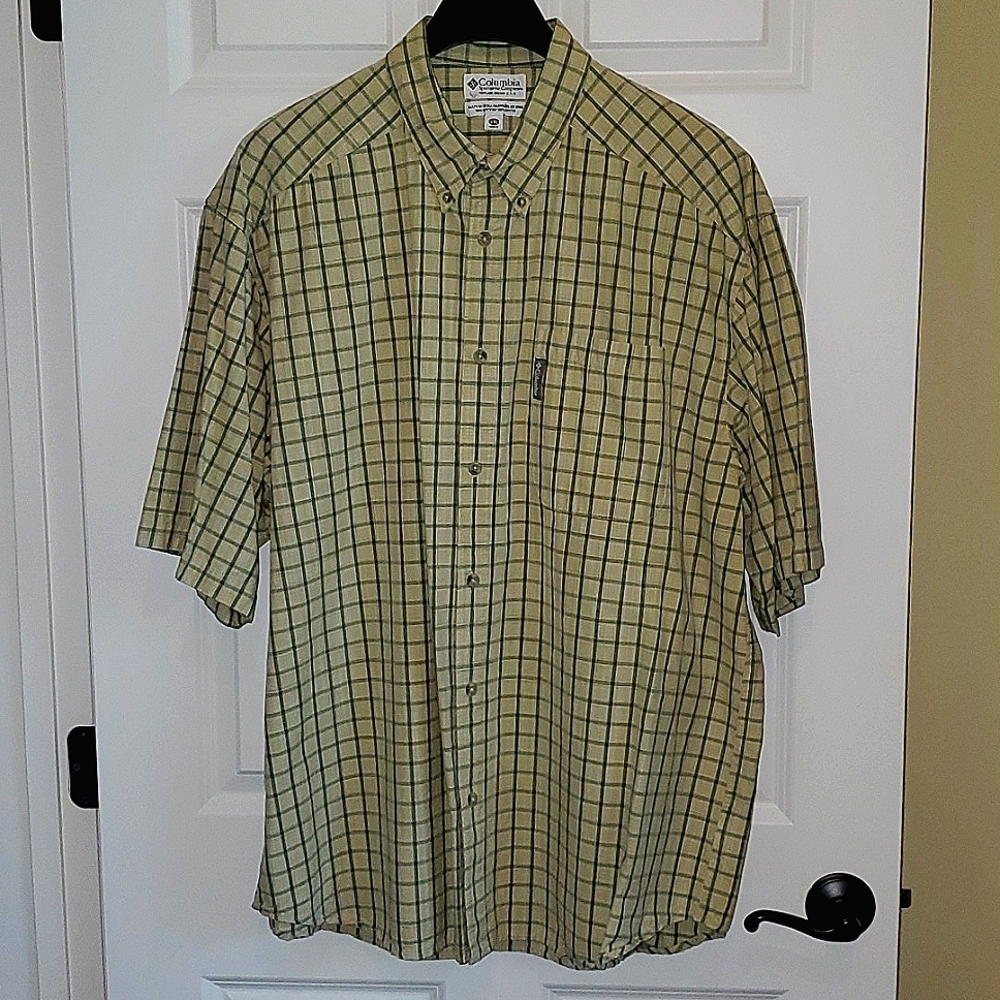 Columbia Men's Plaid Button Down Shirt XXL